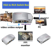 PC Converter Box VGA to AV Converter Video Switch Box Eurekaonline