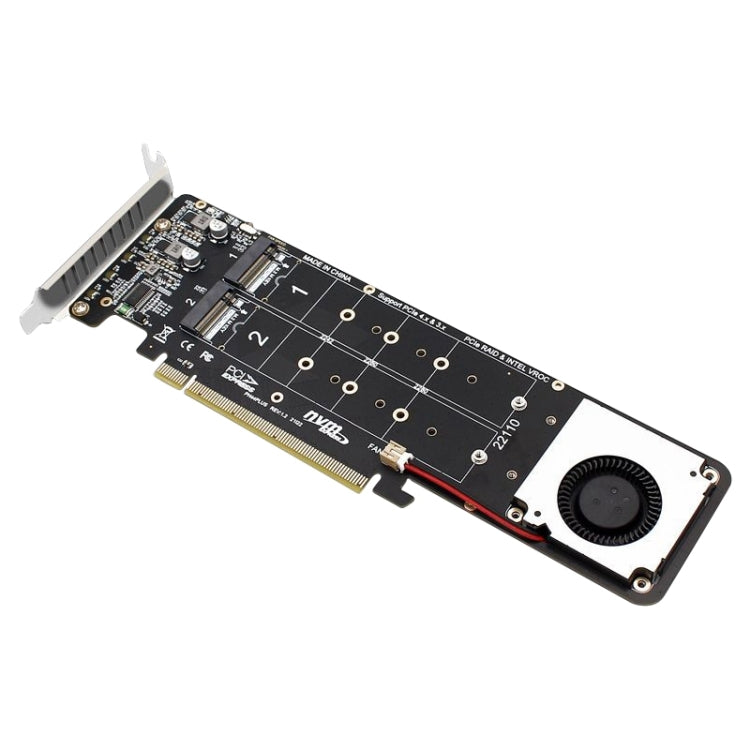 PCIe X16 to M.2 M-key NVMEx4 SSD RAID Converter Card Eurekaonline