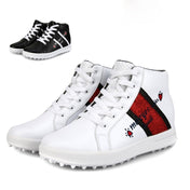 PGM Golf High-top Increased Microfiber Leather Sneakers for Women (Color:Black Size:36) Eurekaonline