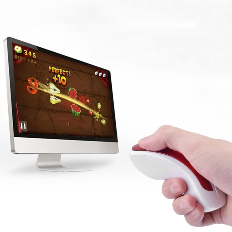 PR-01 1600 DPI 7 Keys Flying Squirrel Wireless Mouse 2.4G Gyroscope Game Mouse(Black Purple) Eurekaonline