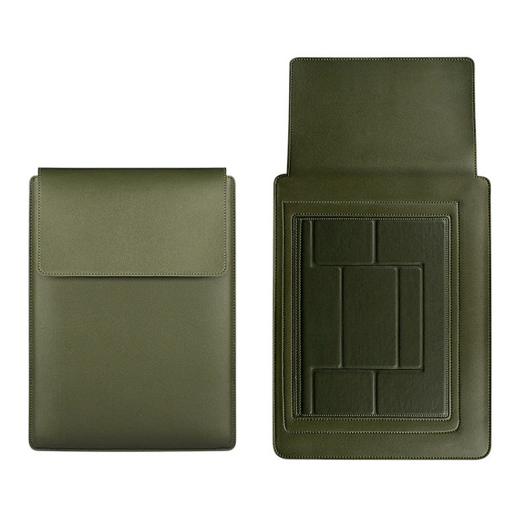 PU05 Sleeve Leather Case Carrying Bag for 13.3 inch Laptop(Green) Eurekaonline