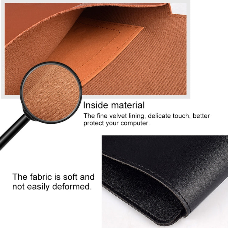 PU05 Sleeve Leather Case Carrying Bag for 14.1 inch Laptop(Green) Eurekaonline