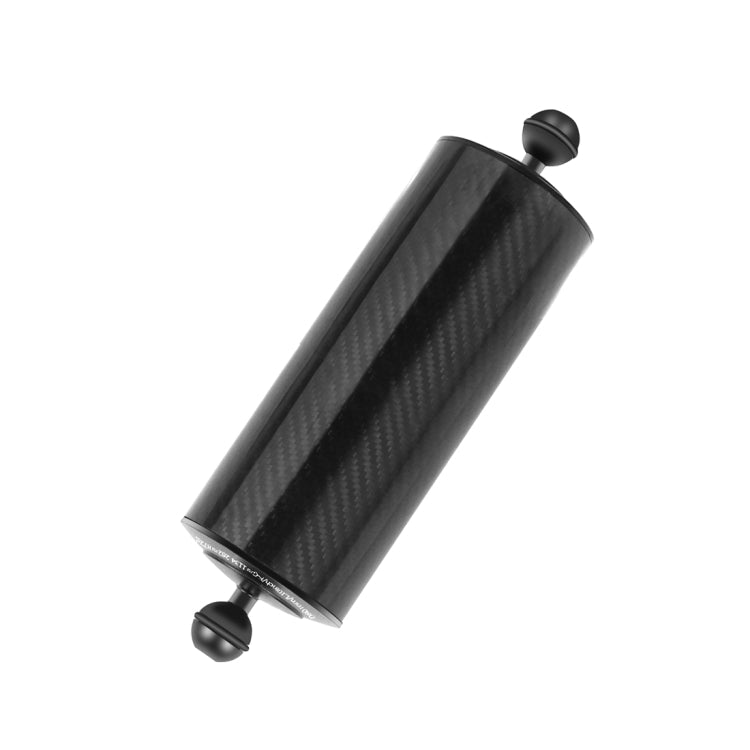 PULUZ 10.82 inch 27.5cm Length 80mm Diameter Dual Balls Carbon Fiber Floating Arm, Ball Diameter: 25mm, Buoyancy: 800g Eurekaonline