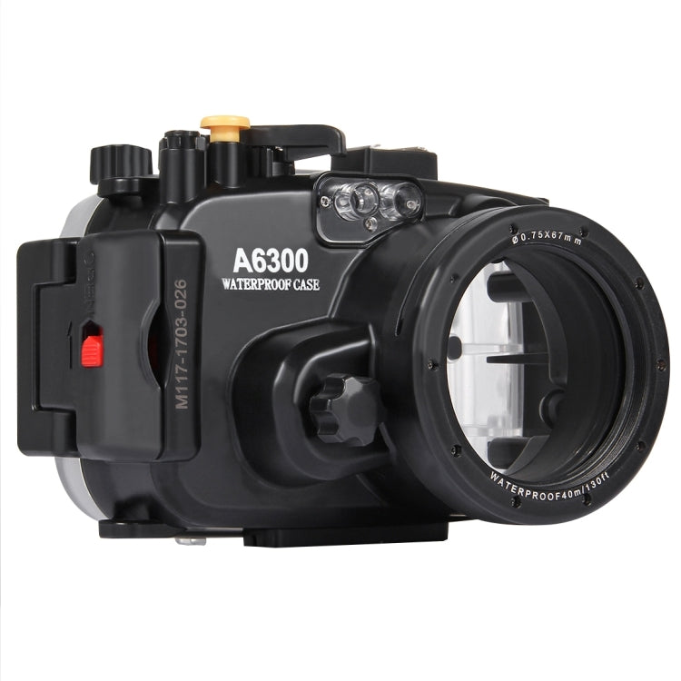 PULUZ 40m Underwater Depth Diving Case Waterproof Camera Housing for Sony A6300 (E PZ 16-50mm F3.5-5.6 OSS)(Black) Eurekaonline