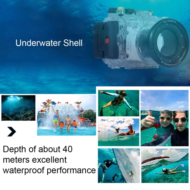 PULUZ 40m Underwater Depth Diving Case Waterproof Camera Housing for Sony RX100 III(Transparent) Eurekaonline