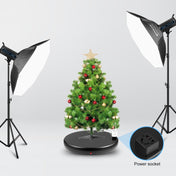 PULUZ 45cm Remote Control Adjusting Speed Rotating Turntable Display Stand with Power Socket, Black, Load 100kg(EU Plug) Eurekaonline