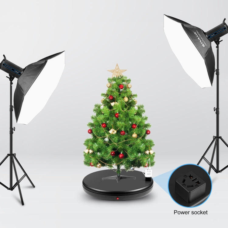 PULUZ 45cm Remote Control Adjusting Speed Rotating Turntable Display Stand with Power Socket, Black, Load 100kg(EU Plug) Eurekaonline