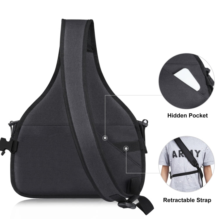 PULUZ Triangle Style SLR Camera Bag Sling Waterproof Backpack Shoulder Messenger Bags with Removable Lens Bag(Black) Eurekaonline