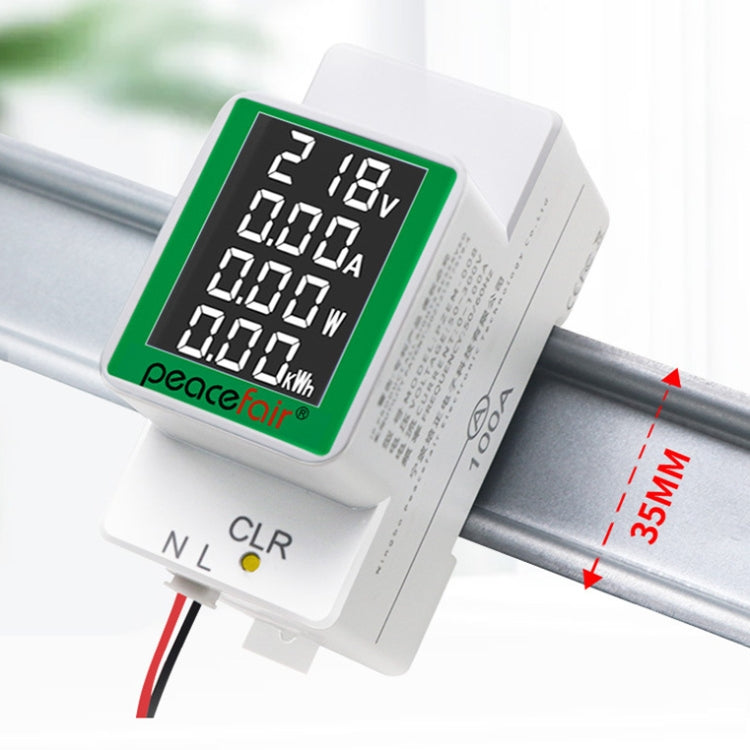Peacefair PZEM-008 4 In 1 Multifunctional AC Digital Display Rail Monitor Eurekaonline