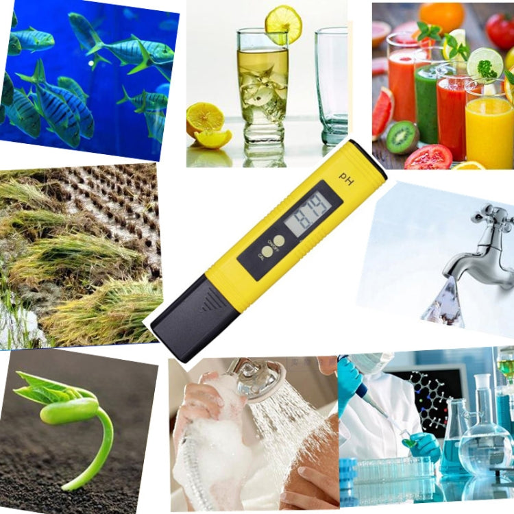 Portable High-precision PH Test Pen PH Acidity Meter PH Water Quality Detection Instrument(Yellow) Eurekaonline