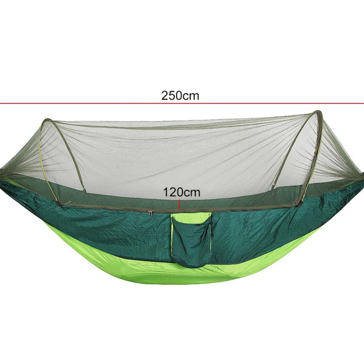 Portable Outdoor Camping Full-automatic Nylon Parachute Hammock with Mosquito Nets, Size : 250 x 120cm (Army Green) Eurekaonline