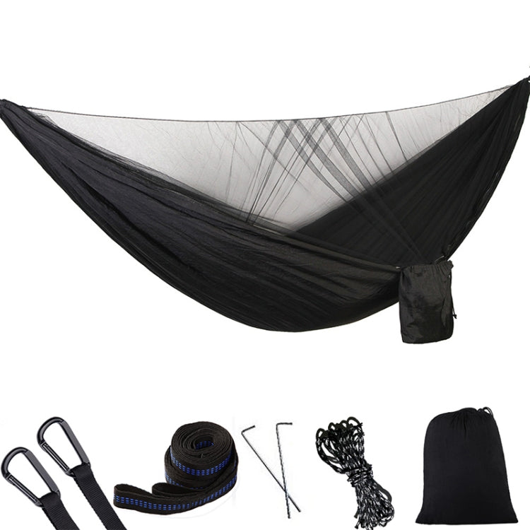 Portable Outdoor Parachute Hammock with Mosquito Nets (Black) Eurekaonline
