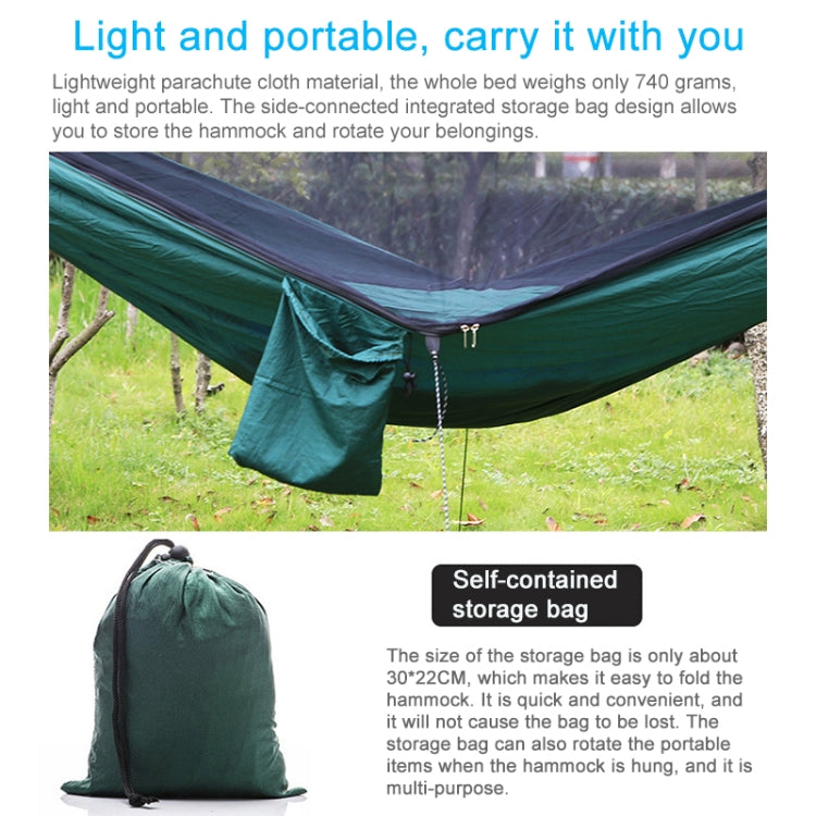 Portable Outdoor Parachute Hammock with Mosquito Nets (Black) Eurekaonline