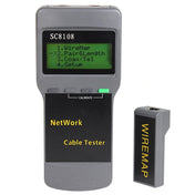 Portable Wireless Network cable Tester SC8108 LCD Digital PC Data Network CAT5 RJ45 LAN Phone Cable Tester Meter(Grey) Eurekaonline