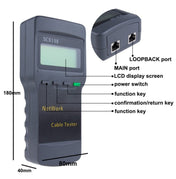 Portable Wireless Network cable Tester SC8108 LCD Digital PC Data Network CAT5 RJ45 LAN Phone Cable Tester Meter(Grey) Eurekaonline