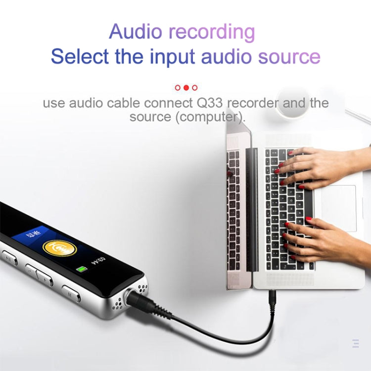 Q33 External Play MP3 Voice Control High Definition Noise Reduction Recording Pen, 32G, Support Password Protection & One-touch Recording Eurekaonline