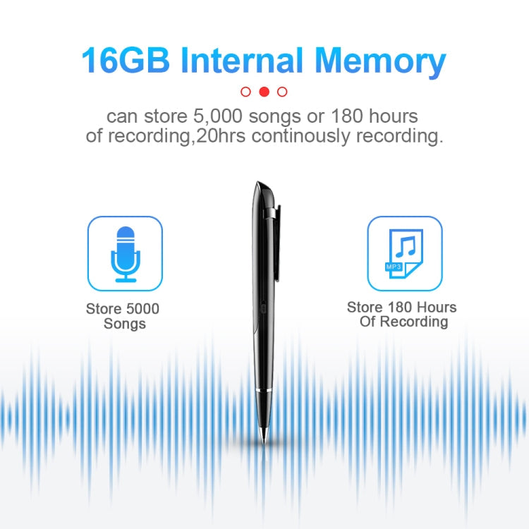 Q9 AI Intelligent High-definition Noise Reduction Conference Recording Pen Voice Control Recorder, Capacity:32GB(Black) Eurekaonline