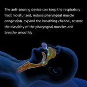 QC-002 Portable Chargeable Electric Anti-Snoring Device(Coral Blue) Eurekaonline