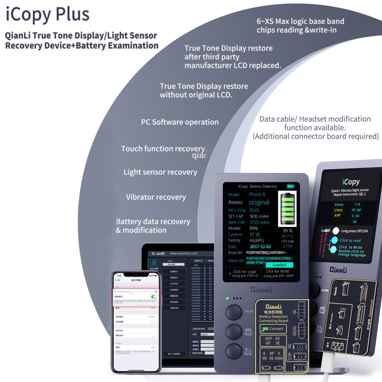 Qianli iCopy Plus 3 in 1 LCD Screen Original Color Repair Programmer For iPhone Eurekaonline