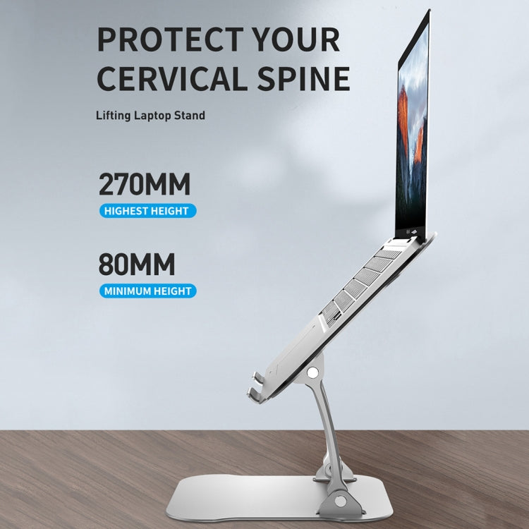 R-JUST Lifting Adjustable Laptop Stand(Silver) Eurekaonline