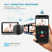 R9 4.3 inch WiFi Smart Video Visual Electronic Peephole Doorbell (Black) Eurekaonline
