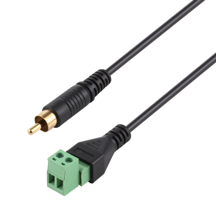 RCA Male Gold-plated to 2 Pin Pluggable Terminals Solder-free USB Connector Solderless Connection Adapter Cable, Length: 30cm Eurekaonline