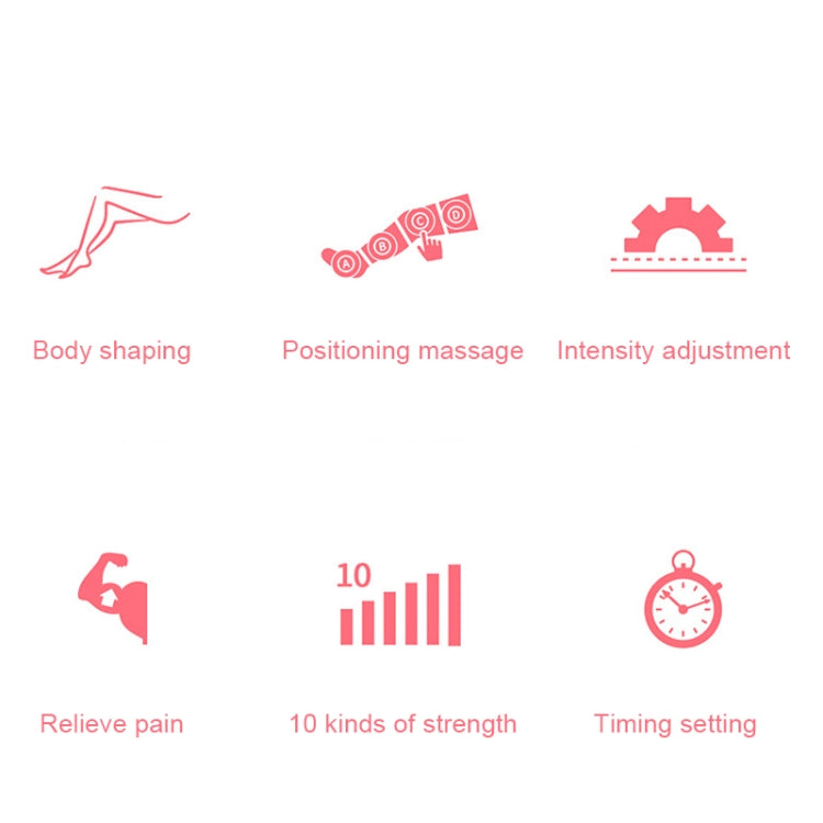 RD-M2857 Single Hand Airbag All-inclusive Intelligent Air Wave Pressure Massager with Host, Support Timing / Positioning Massage & 10 Kinds of Adjustable Force, US Plug or EU Plug(Pink) Eurekaonline