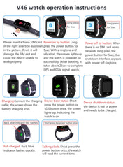 REACHFAR RF-V46-A GPS Smart Tracker WatchBand, Support SOS / Camera / Health Management / 4G LTE / Blood Pressure / Heart Rate(Black) Eurekaonline