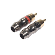 REXLIS TR026 2 PCS RCA Male Plug Audio Jack Gold Plated Adapter for DIY Audio Cable & Video cable Eurekaonline