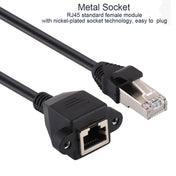 RJ45 Female to Male CAT6E Network Panel Mount Screw Lock Extension Cable, Length: 3m Eurekaonline