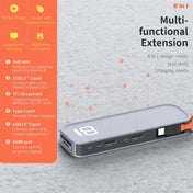 ROCK TR03 8 In 1 Type-C / USB-C to HDMI Multifunctional Extension HUB Adapter (Grey) Eurekaonline