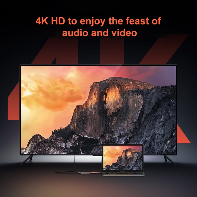 ROCK TR21 USB-C / Type-C to HDMI + USB3.0 x 3 + PD 4K 60Hz 5 in 1 Docking Station Eurekaonline
