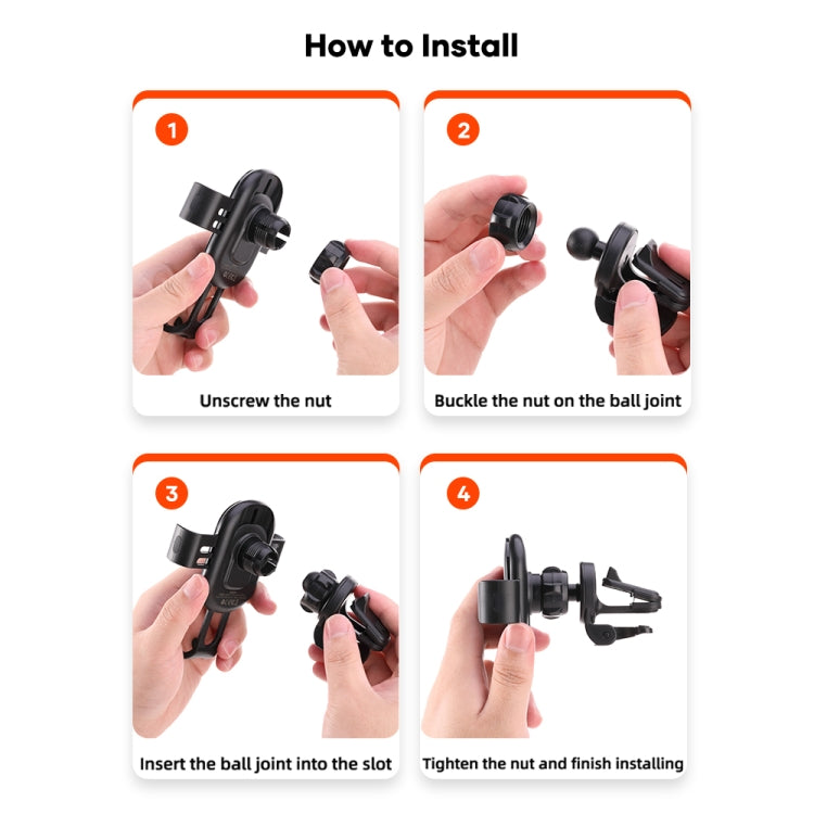ROCK W31 Car Gravity Wireless Charging Air Outlet Bracket Eurekaonline
