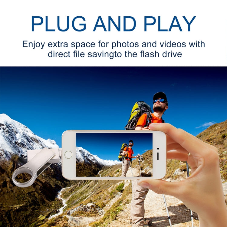 RQW-10D 2 in 1 USB 2.0 & 8 Pin 128GB Flash Drive Eurekaonline