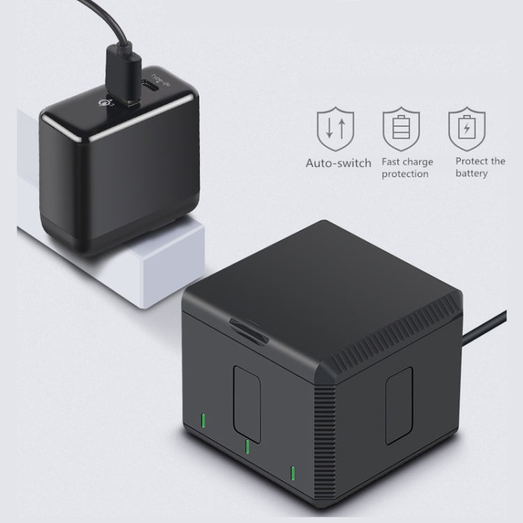RUIGPRO USB Triple Batteries Housing Charger Box with LED Indicator Light for DJI OSMO Action Eurekaonline