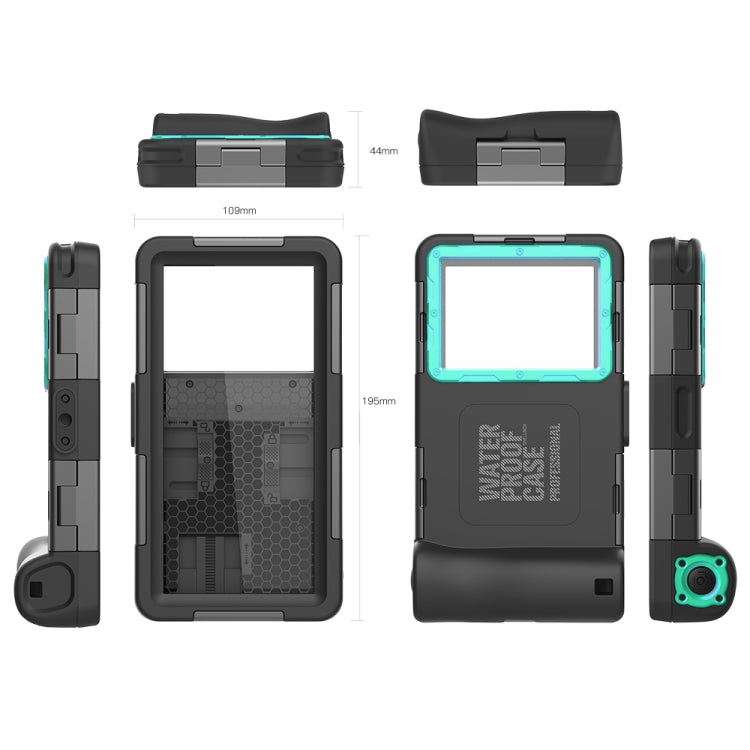 RedPepper 2nd Generation Diving Waterproof Protective Case(Black + Blue) Eurekaonline