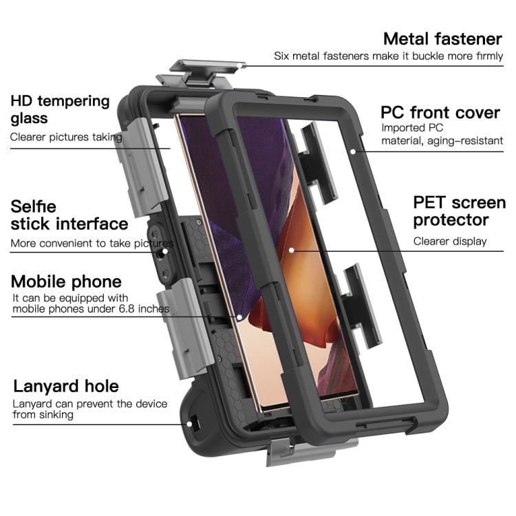 RedPepper 2nd Generation Diving Waterproof Protective Case(Black + Blue) Eurekaonline