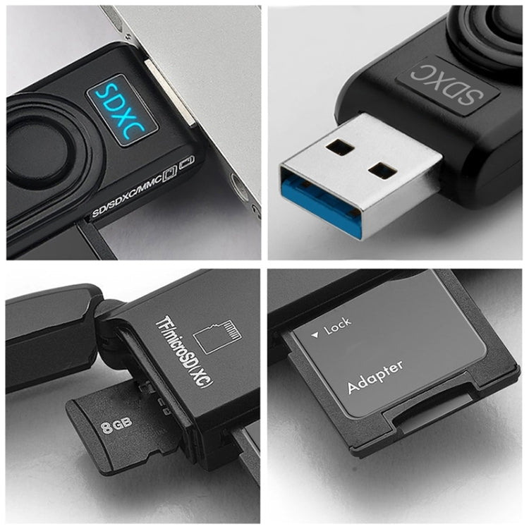 Rocketek CR5 USB3.0 Multi-function SD / TF Card Reader Eurekaonline
