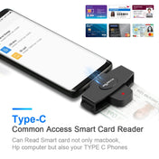 Rocketek CSCR3 Smart CAC Card Reader Type-c Bank Tax Declaration SIM Card/IC Card ID Card Reader(Black) Eurekaonline