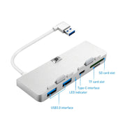 Rocketek HC413 Type-C + USB3.0 x 2 + SD / TF Card Reader HUB Adapter Eurekaonline
