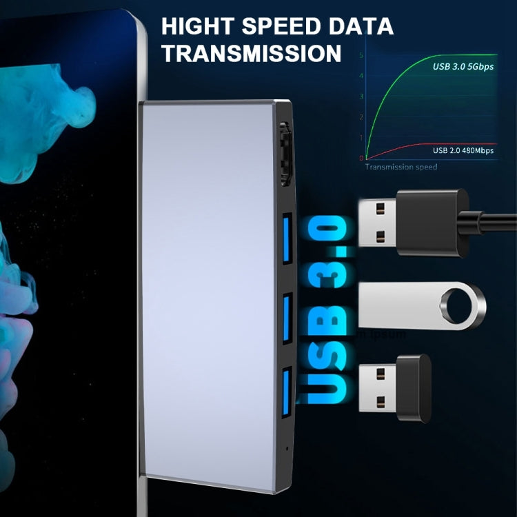 Rocketek SUR758 6 in 1 USB 3.0 / 4K HDMI / SD / TF HUB Adapter Eurekaonline