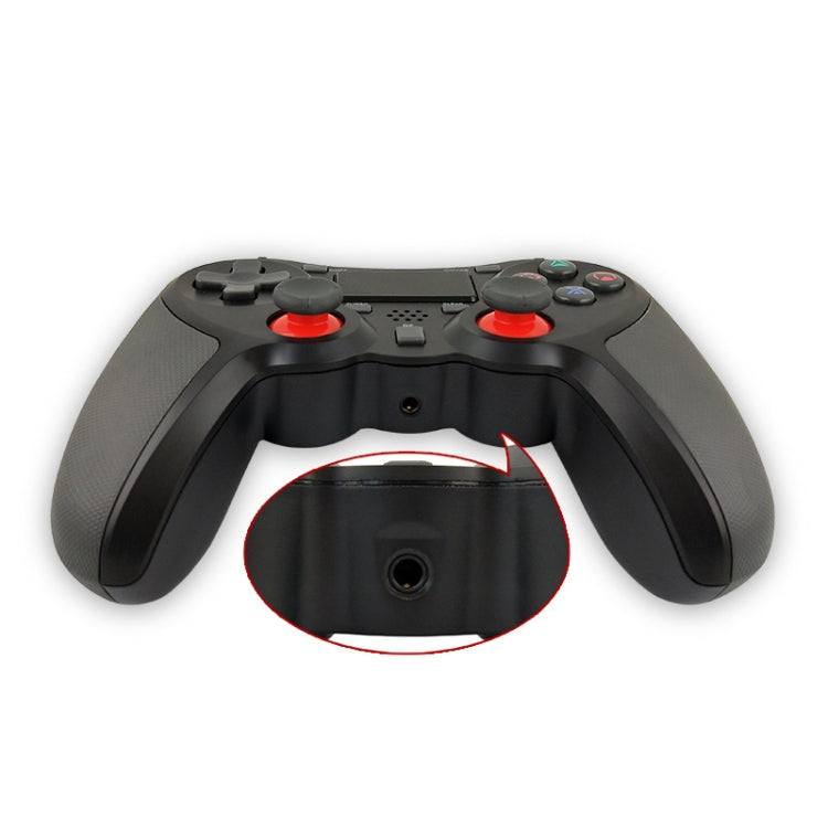 Rubberized Wireless Game Controller Bluetooth Handle for PS4 Host(Blue) Eurekaonline