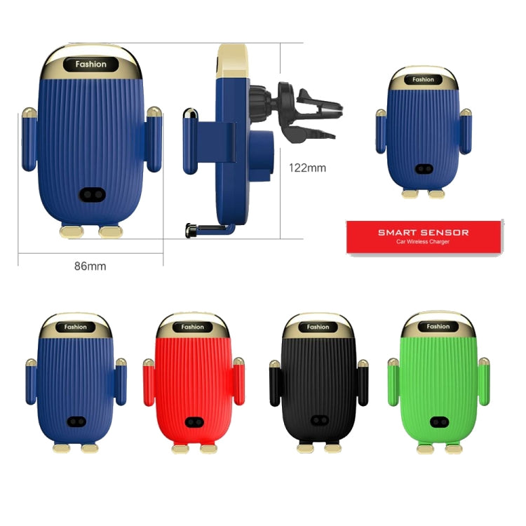 S18 15W Car Wireless Charger Phone Holder, Color: Black With Suction Cup Bracket Eurekaonline