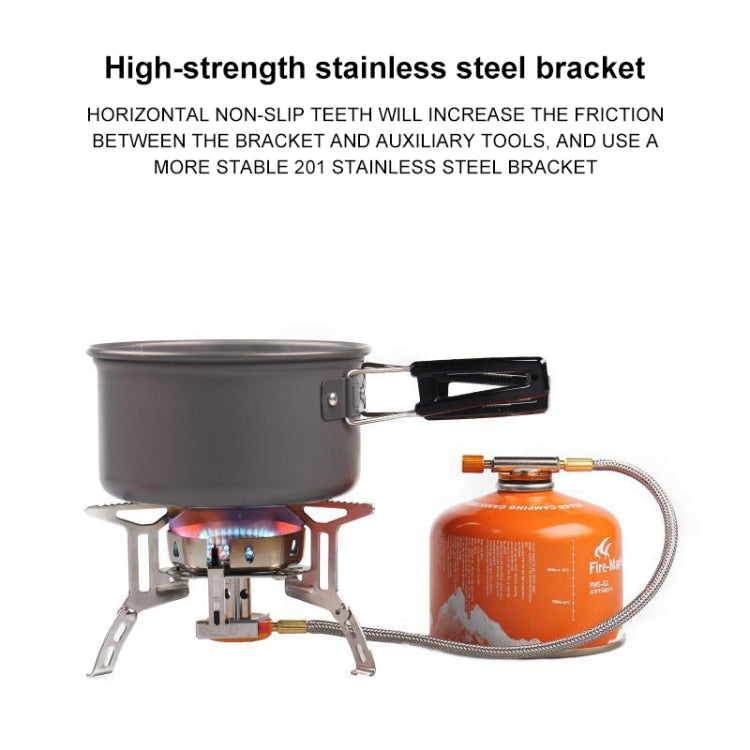 S187 Outdoor Portable Mini Stainless Steel Camping Stove Windproof Gas Stove (Silver) Eurekaonline