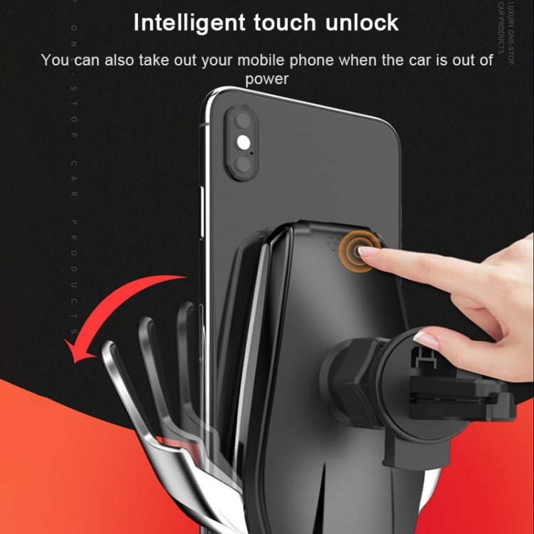S7 15W QI 360 Degree Rotatable Infrared Induction Car Air Outlet Wireless Charging Mobile Phone Holder for 4.0-6.5 inch Mobile Phones(Gold) Eurekaonline