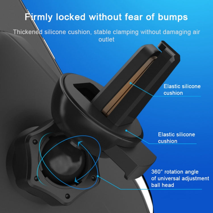 S7 15W QI 360 Degree Rotatable Infrared Induction Car Air Outlet Wireless Charging Mobile Phone Holder for 4.0-6.5 inch Mobile Phones(Gold) Eurekaonline