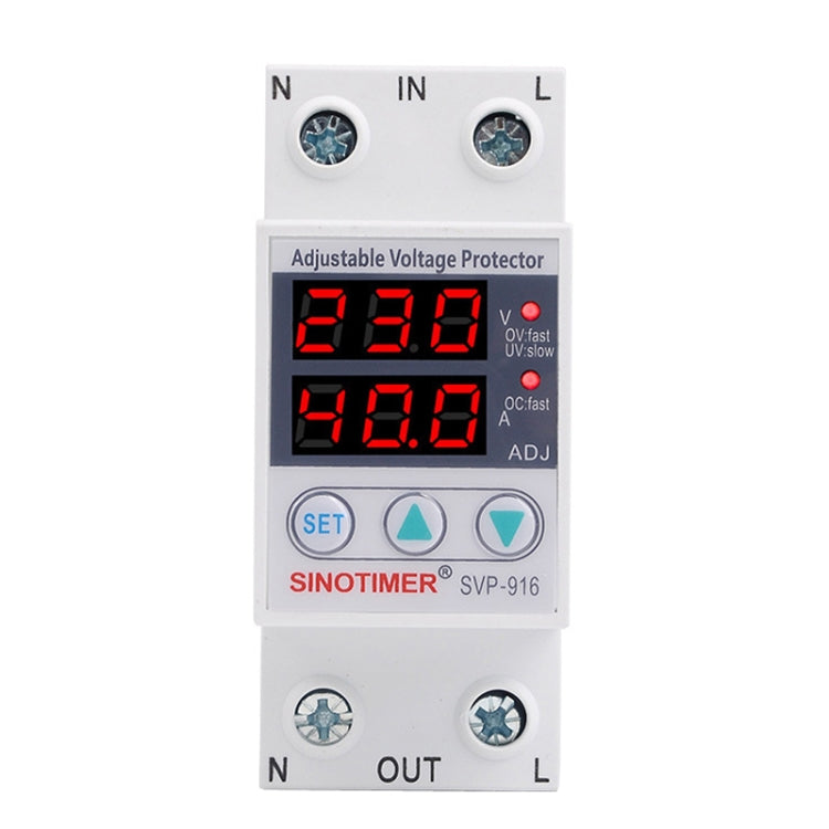 SINOTIMER SVP-916 Adjustable Self-resetting Over-voltage Under-voltage Protector, Current: 40A Eurekaonline