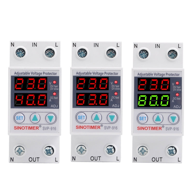 SINOTIMER SVP-916 Adjustable Self-resetting Over-voltage Under-voltage Protector, Current: 80A Eurekaonline