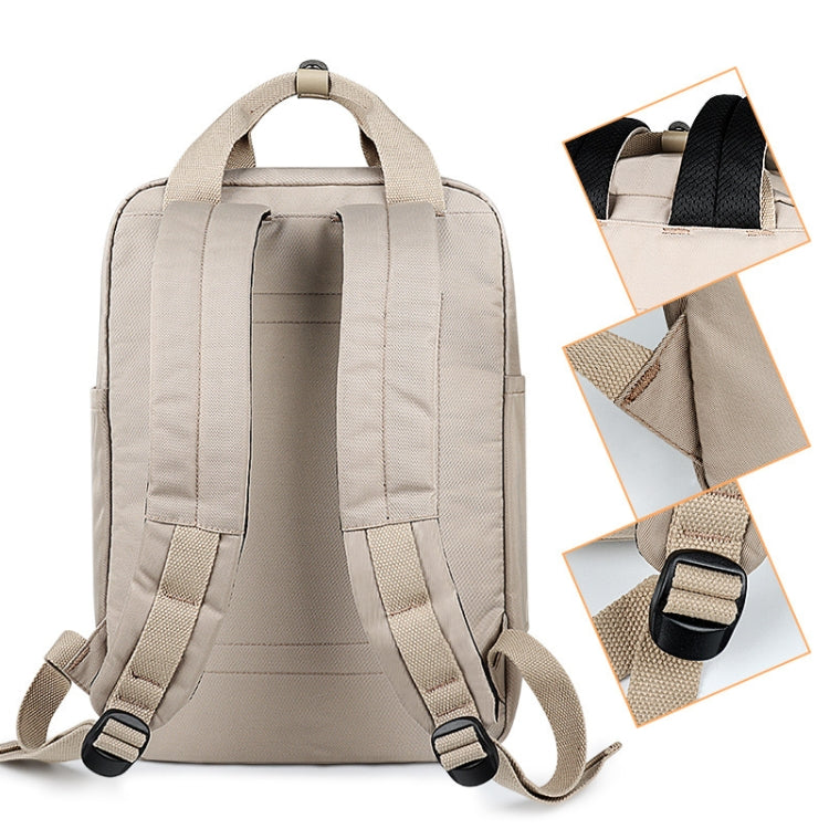 SJ05 Multifunctional Waterproof Laptop Bag, Size: 13 inch-15.6 inch(Khaki) Eurekaonline
