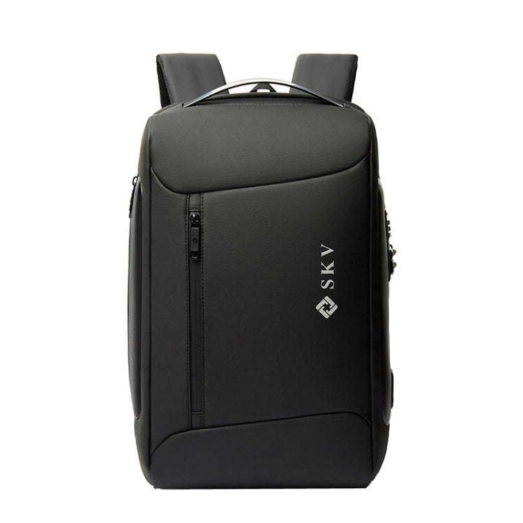 SKV B20430 Men Large Capacity Commute Computer Bag Business Casual Backpack(Black) Eurekaonline